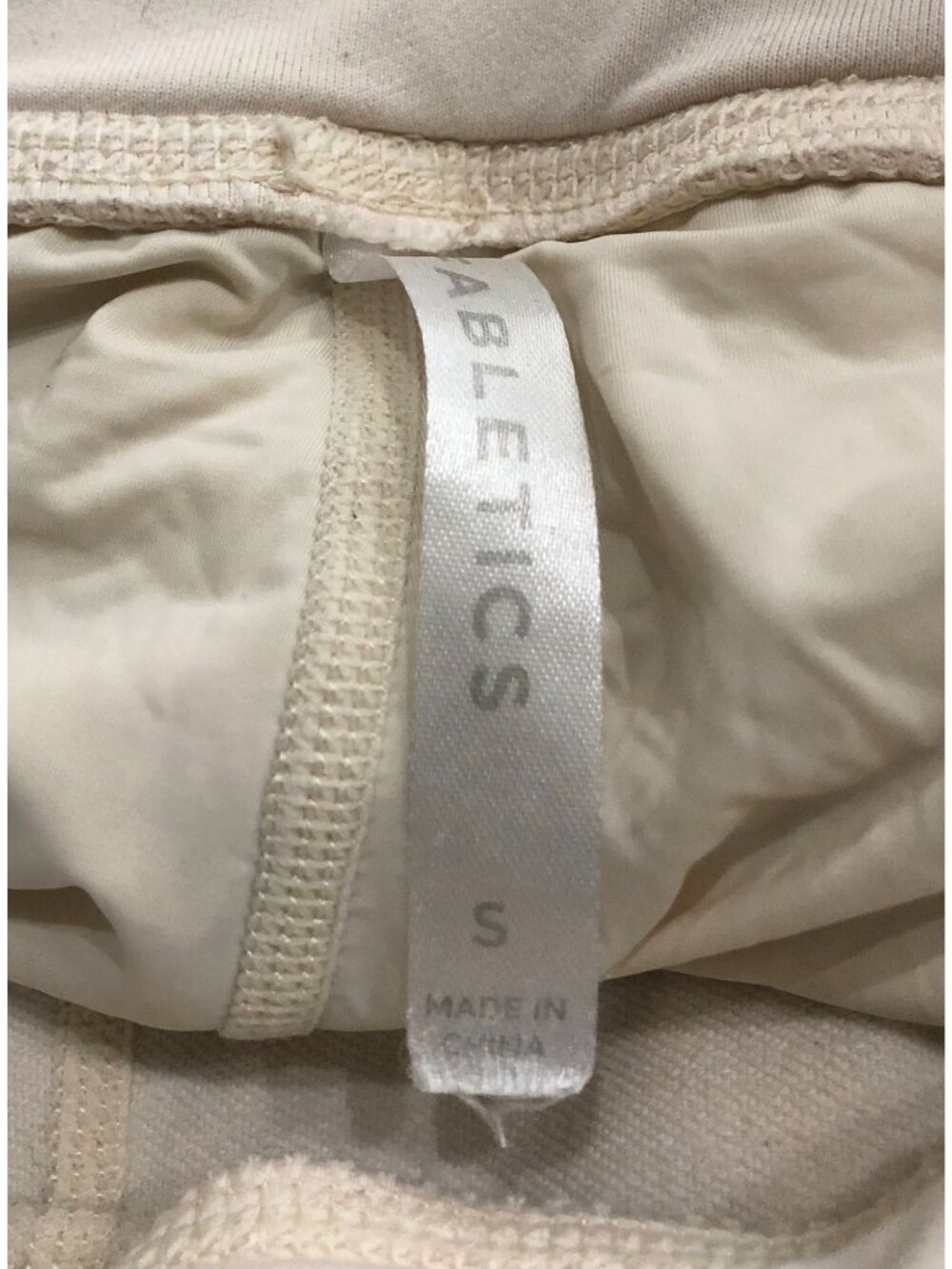 Fabletics Womens Small Cream Athletic Jogger Sweatpants Joggers - Picture 3 of 5